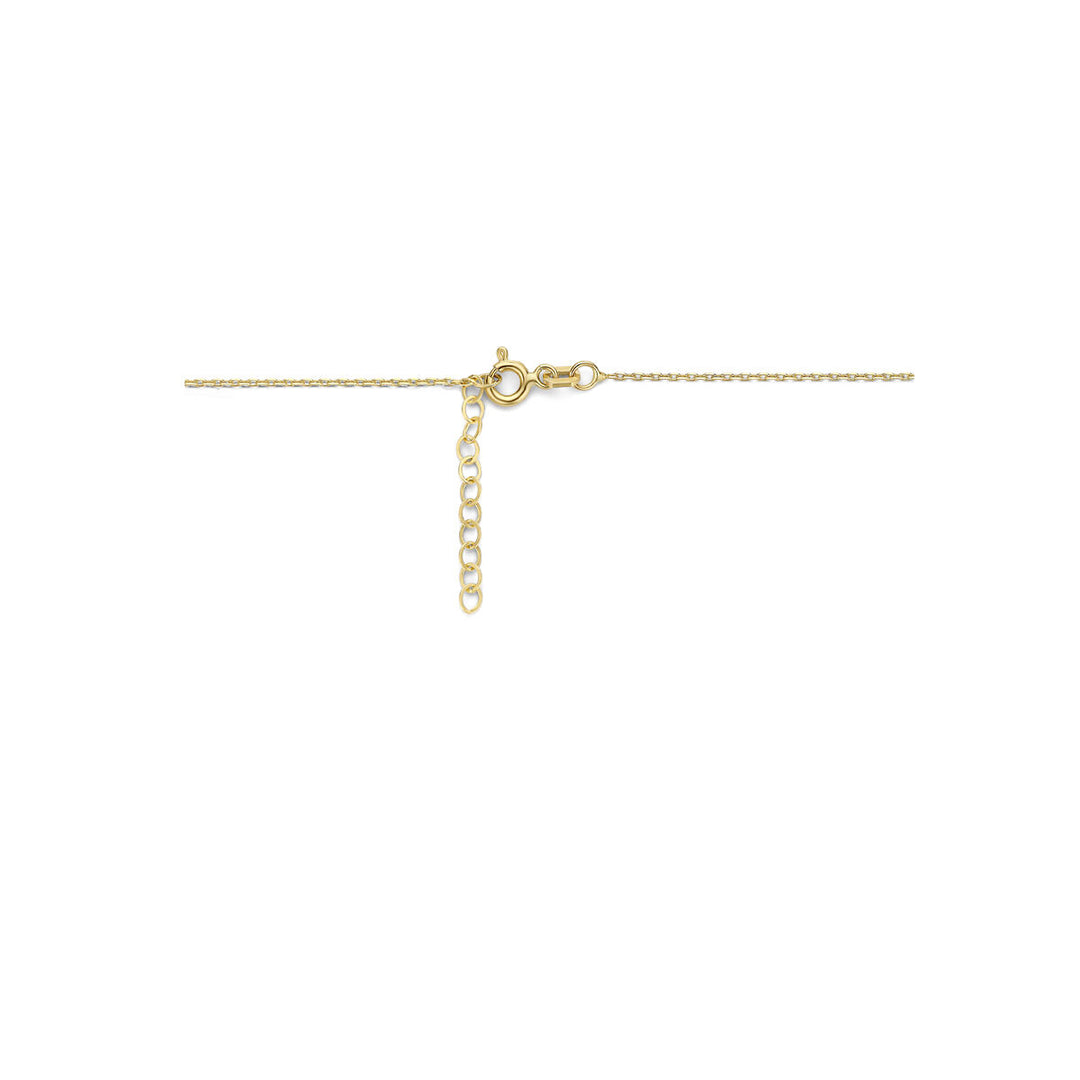 Zirkonia-Halskette 41 + 4 cm 14K Gelbgold