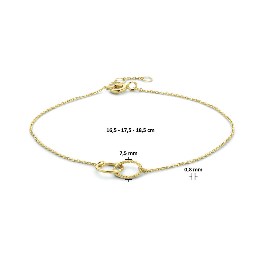 Armband rund 16,5 - 17,5 - 18,5 cm 14K Gelbgold