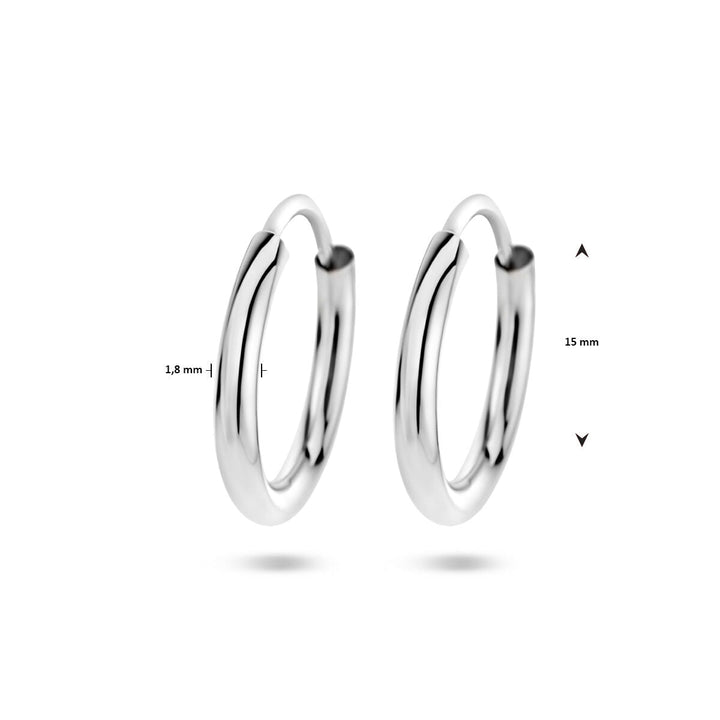 Ohrringe, Rundrohr, 1,8 mm