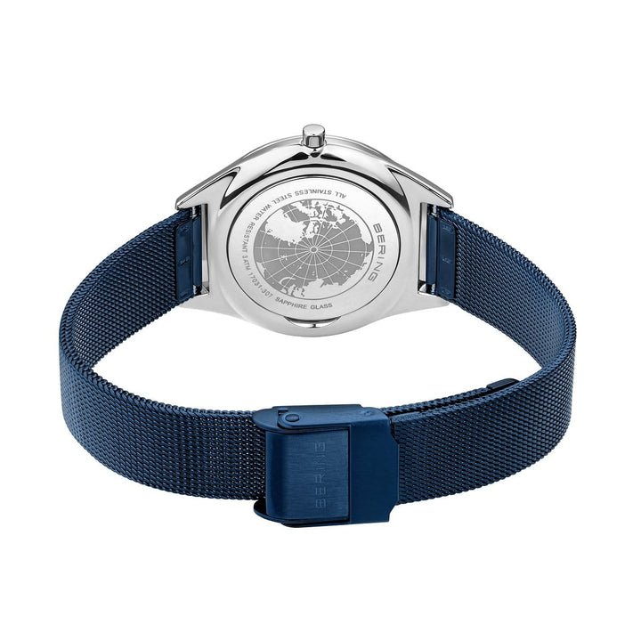Bering Unisex-Uhr mit blauem Zifferblatt – 17031-307