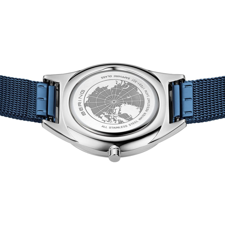 Bering Unisex-Uhr mit blauem Zifferblatt – 17031-307