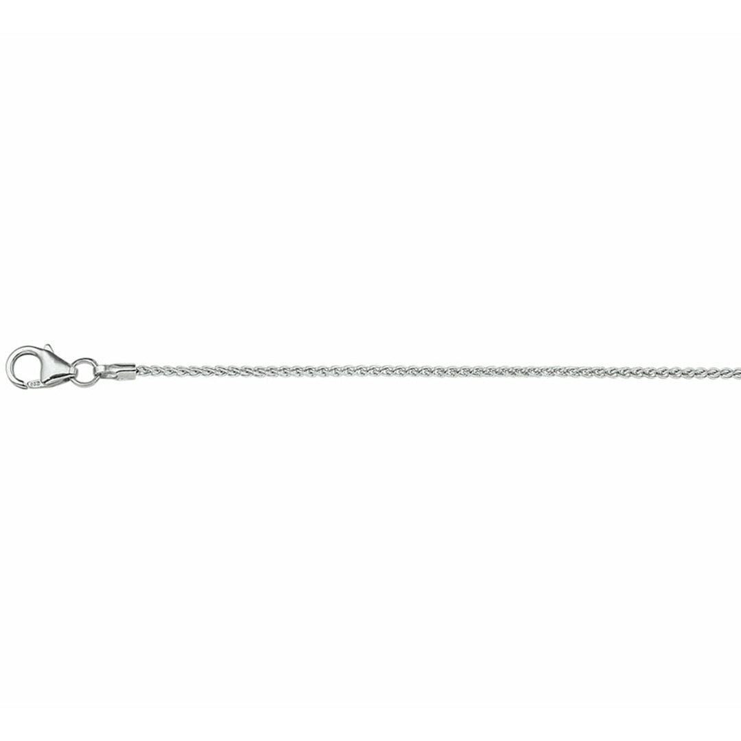 Fuchsschwanz-Halskette 1,3 mm Silber rhodiniert