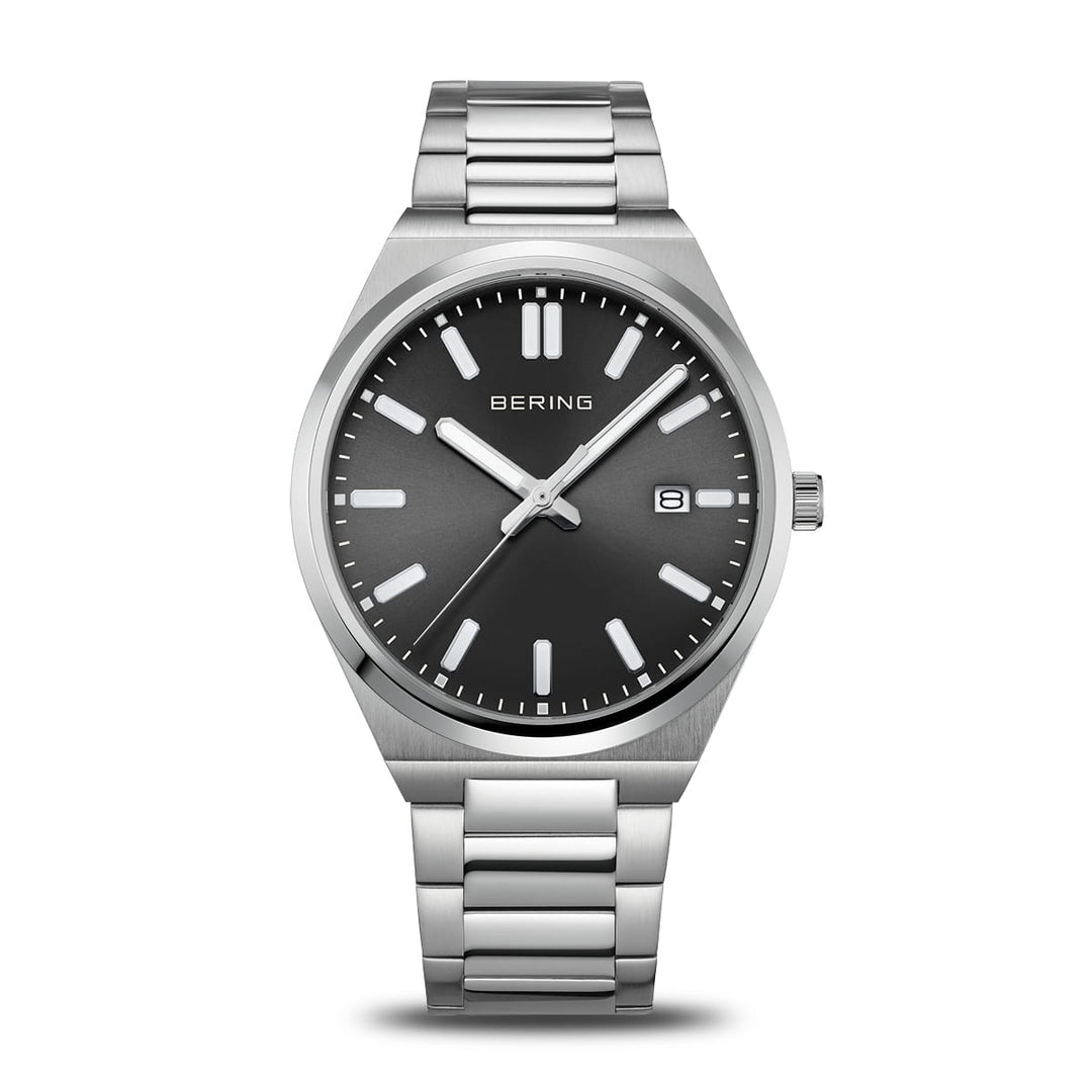 Bering heren horloge zwarte wijzerplaat 17639-702