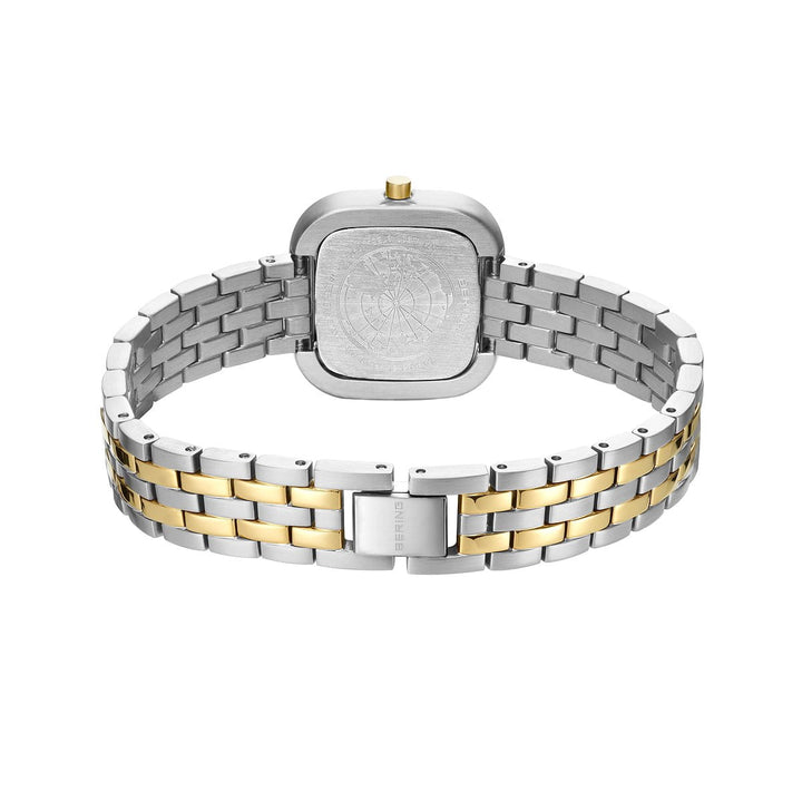 Bering dames horloge bicolor grijze wijzerplaat 17926-714