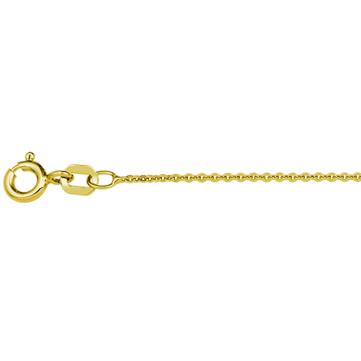 Collier mit flachem Ankerdesign, 1,1 mm, aus vergoldetem Silber in Gelb.