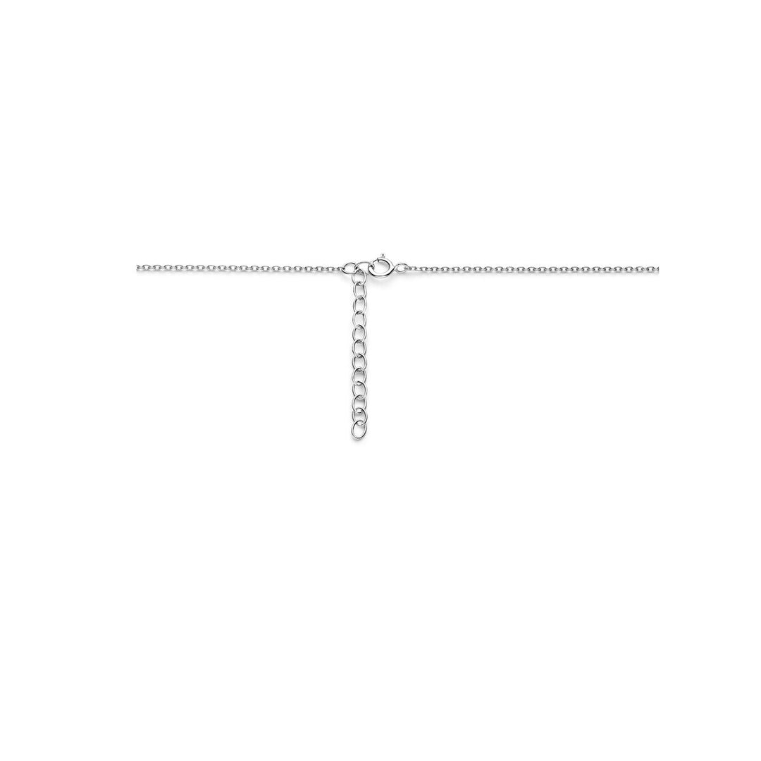 Halskette Kleeblatt 41 + 4 cm Silber rhodiniert