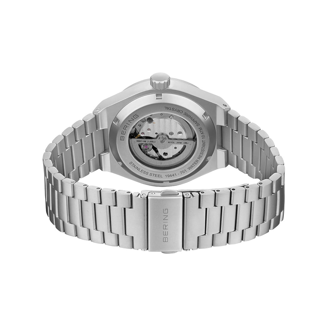Bering Herrenuhr mit orangefarbenem Zifferblatt – 19441-701