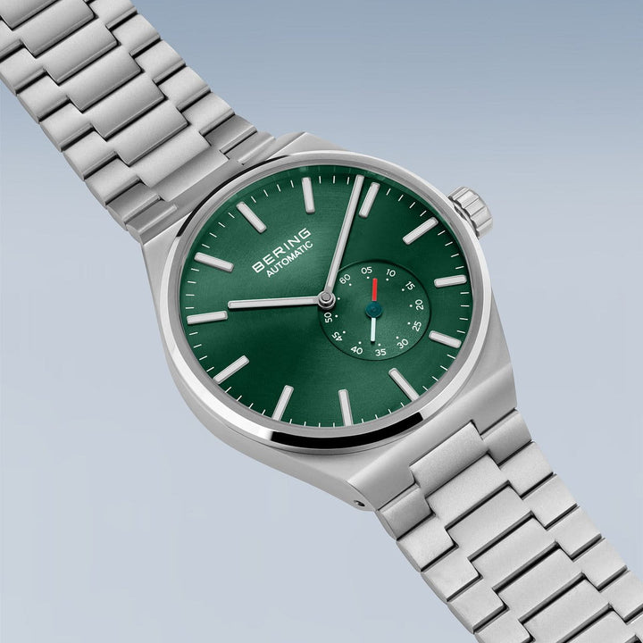 Bering Herrenuhr mit grünem Zifferblatt – 19441-708