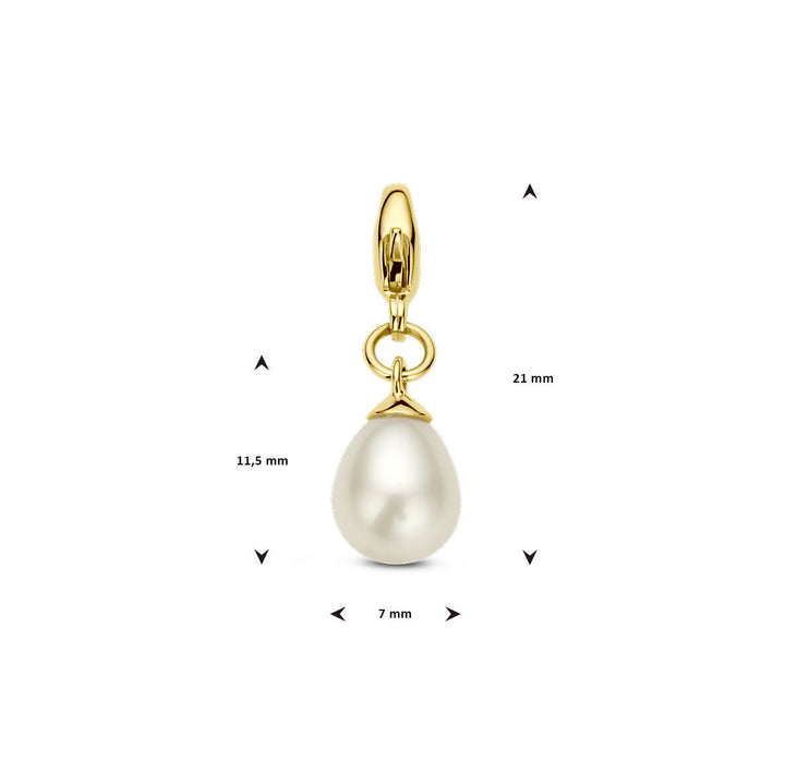 Schlossanhänger Perle 14K Gelbgold