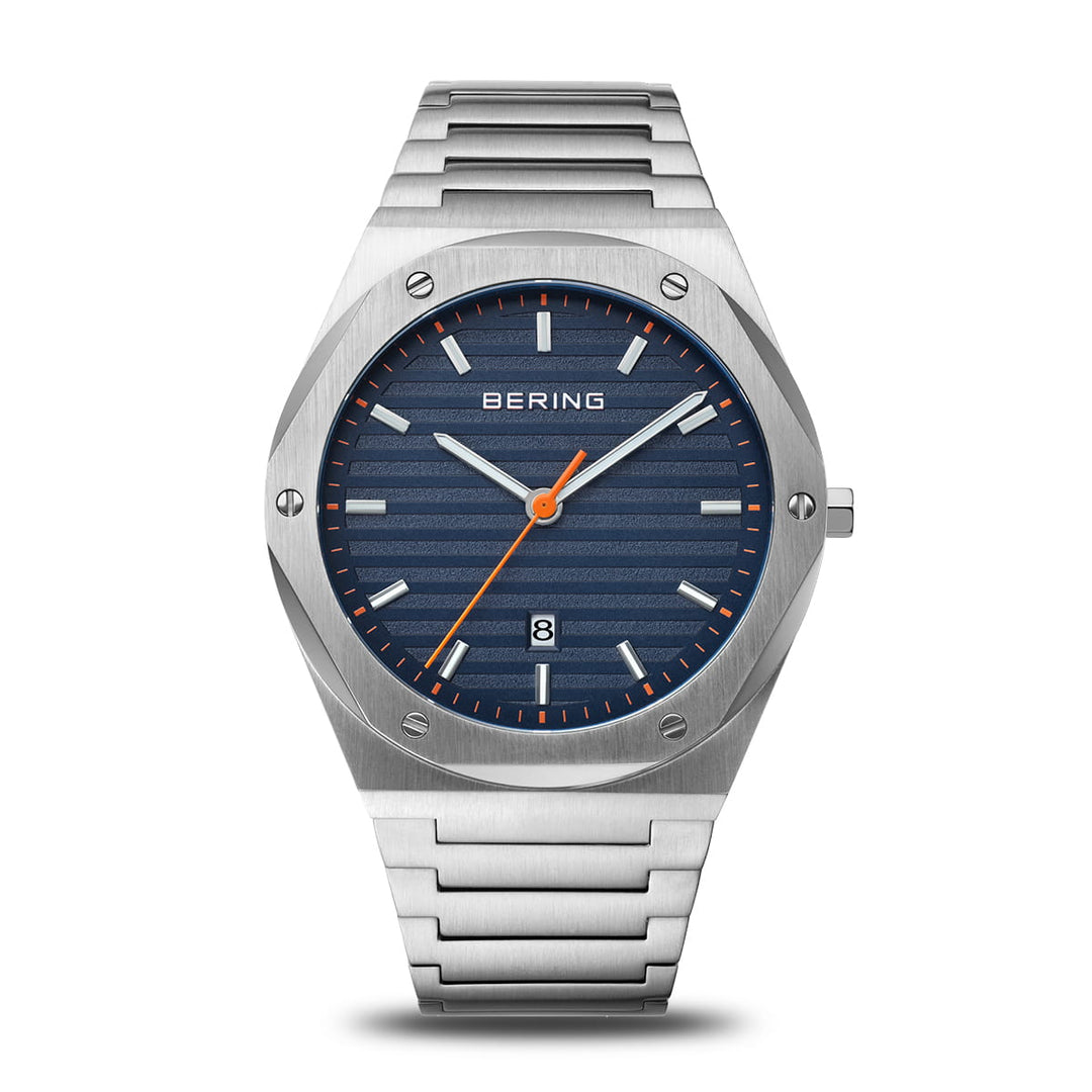 Bering Herrenuhr mit blauem Zifferblatt – 19742-707
