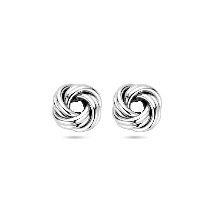 Ohrstecker Knopf Silber rhodiniert