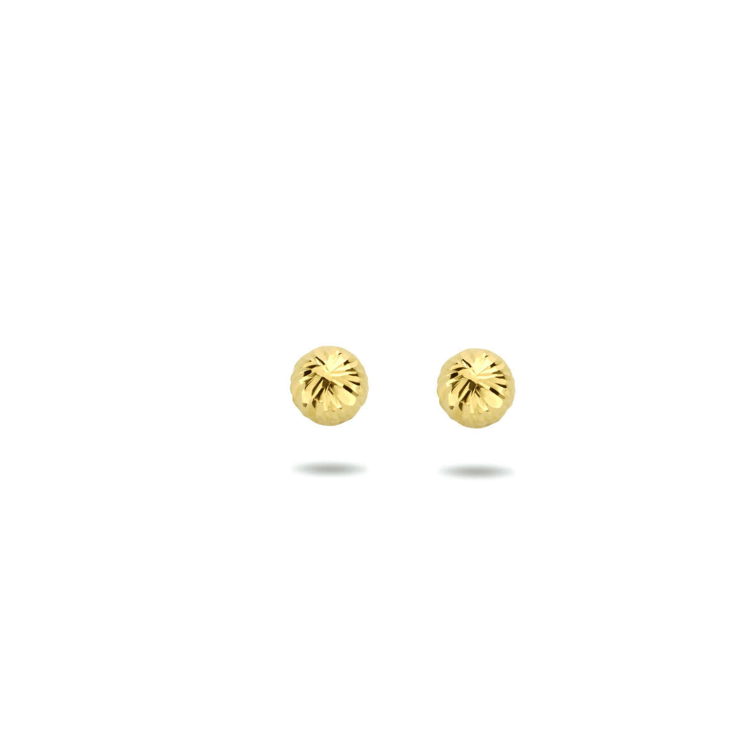 Kugelohrstecker diamantiert aus 14K Gelbgold