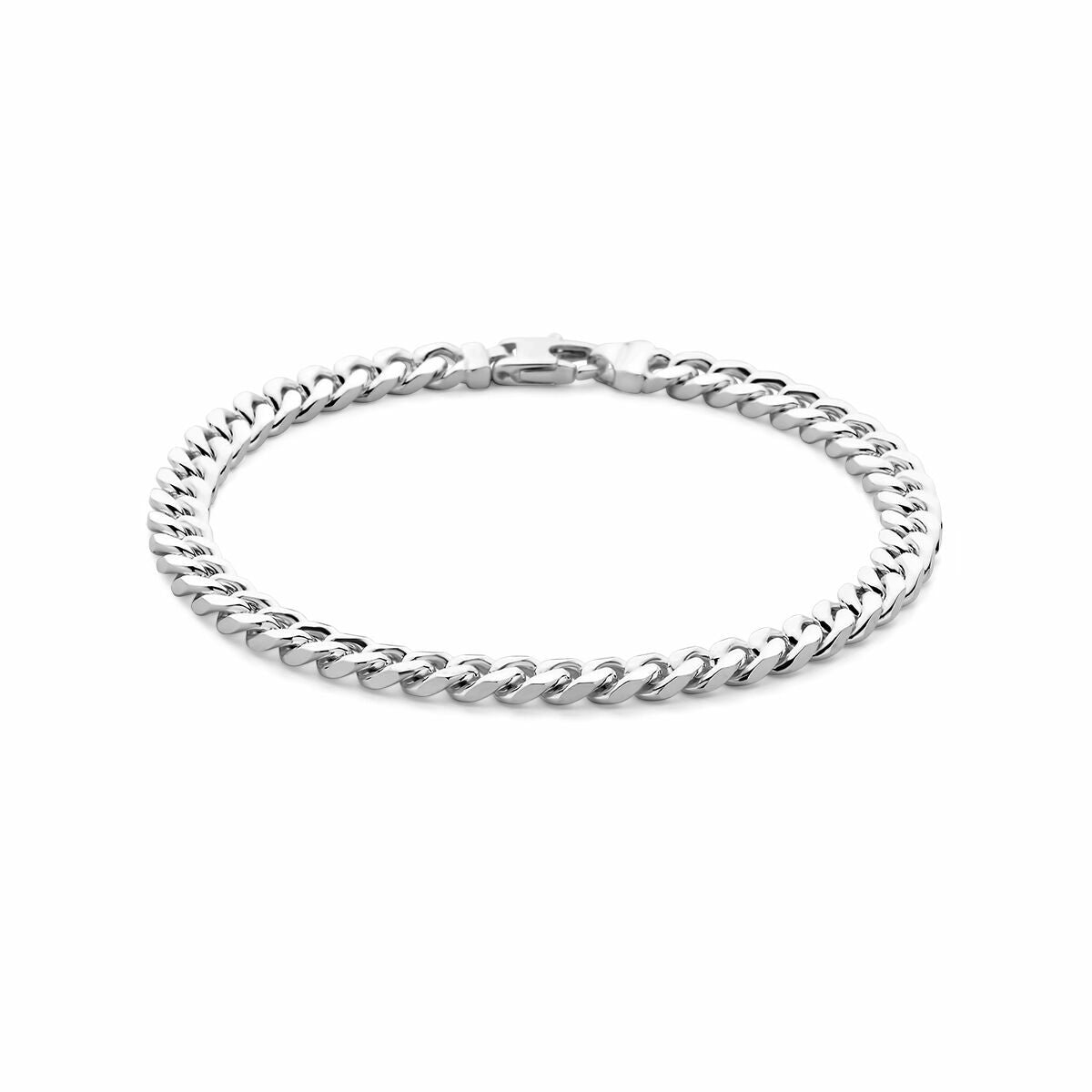 Herrenarmband aus Silber mit 5,7 mm breiten Gourmette-Gliedern