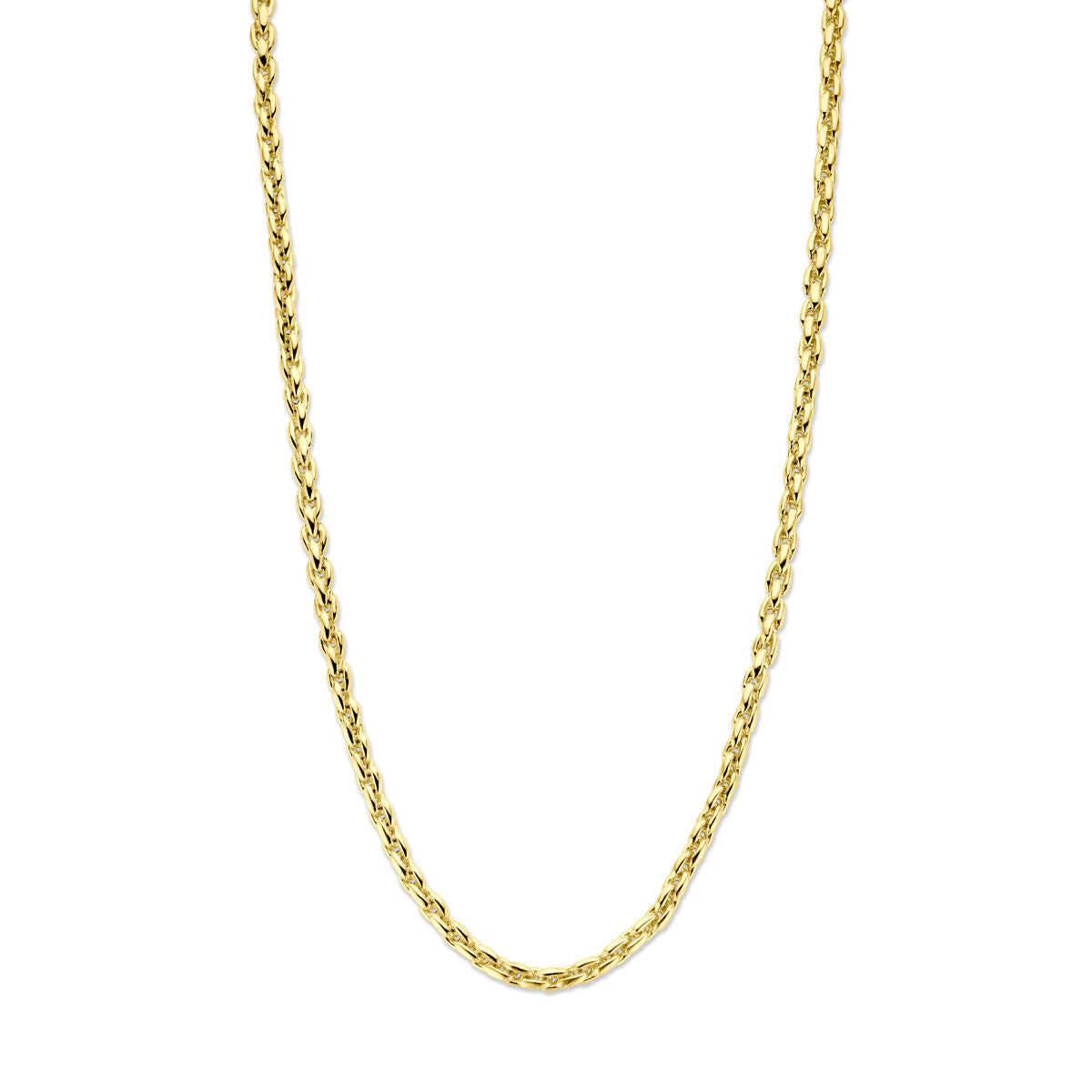 Collier aus 14K Gelbgold mit fantasievoller 4,5 mm Kettengliederung und 45 cm Länge