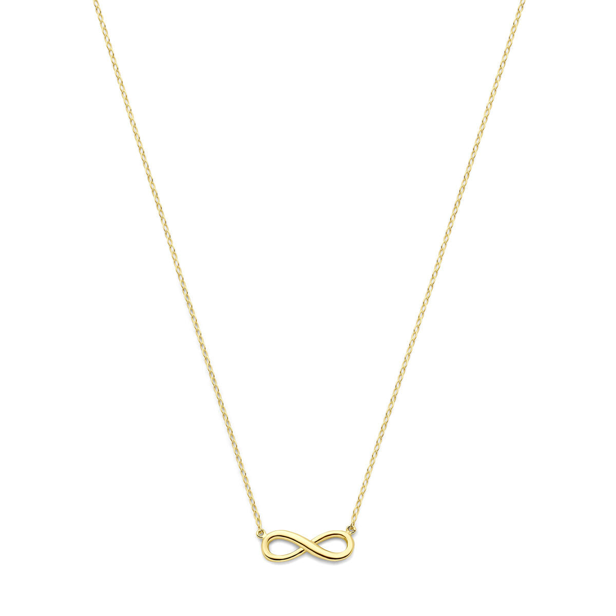 Collier aus 14K Gelbgold mit unendlichem Symbol, 41 + 2 cm lang