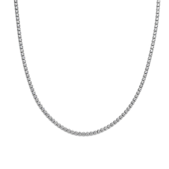 Tenniskette Zirkonia 2,5 mm 40 + 5 cm Silber rhodiniert