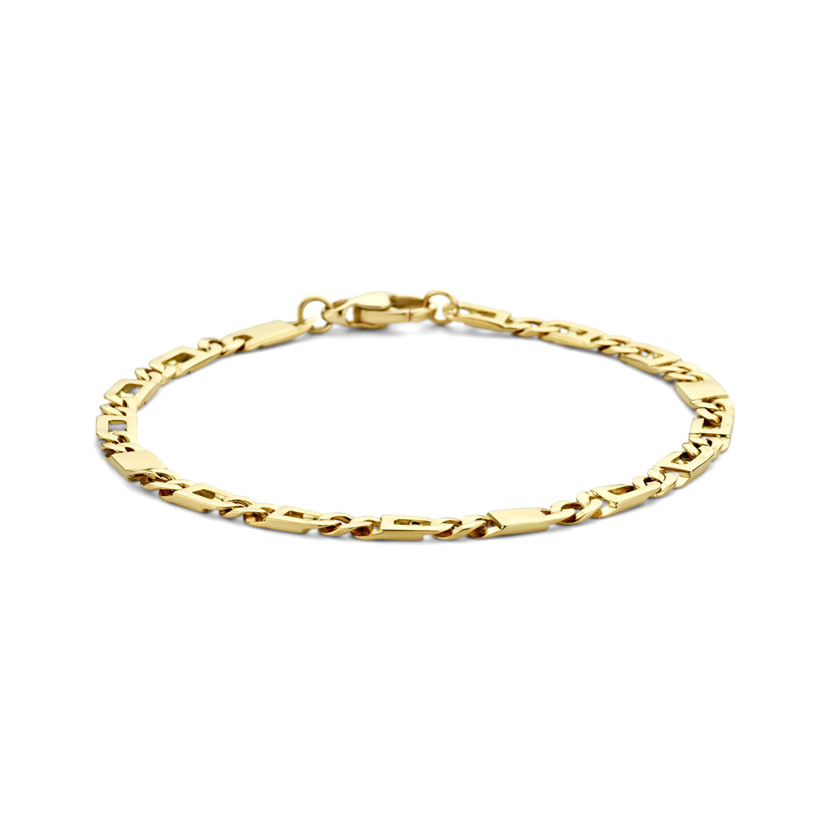 Herrenarmband aus 14K Gold mit 4,7 mm breiten Gliedern und klassischem Design
