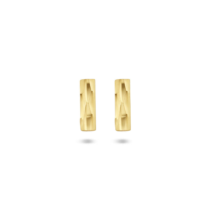 Ohrstecker, diamantiertes 14K Gelbgold
