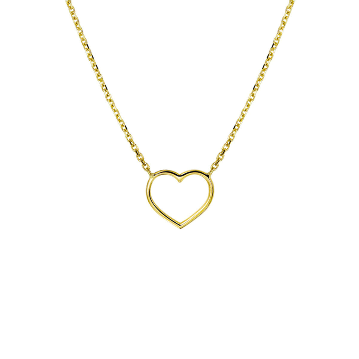 Halskette Herz 42 + 2 cm 14K Gelbgold