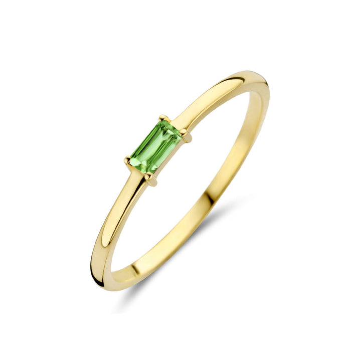 Ring mit Geburtsstein Smaragd 14. Mai Gelbgold