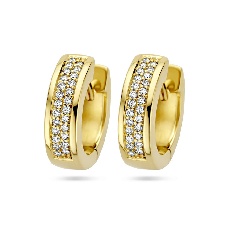 Ohrhänger Diamant 0,25 ct (2x0,125 ct) H SI 14 K Gelbgold