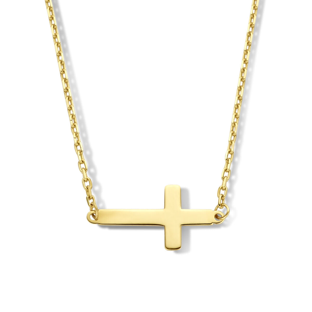 Halskette aus 14K Gold mit schlichtem Kreuzanhänger