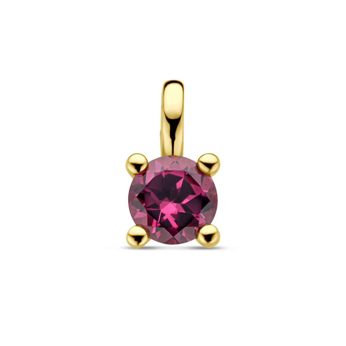 Hänger mit rosa Rhodolith in 14K Gelbgoldfassung