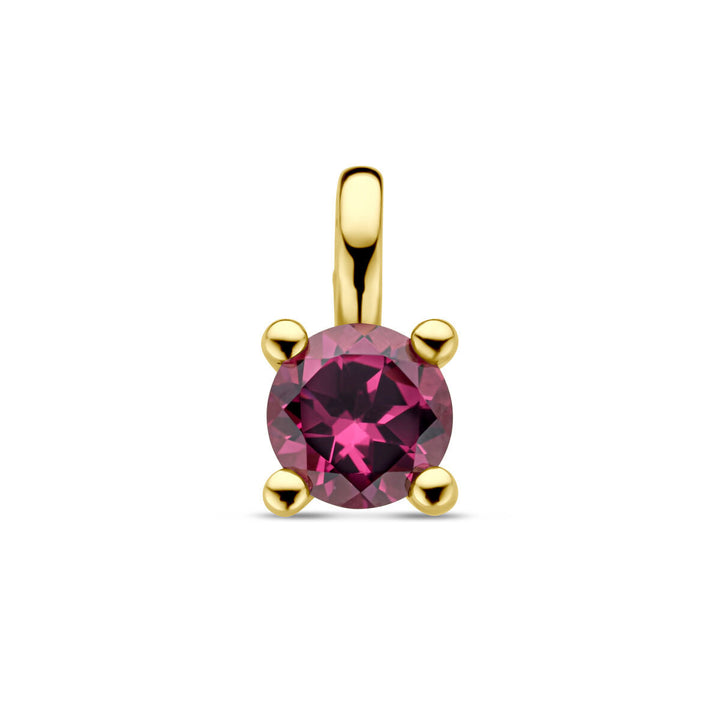 Anhänger rosa Rhodolit 14K Gelbgold