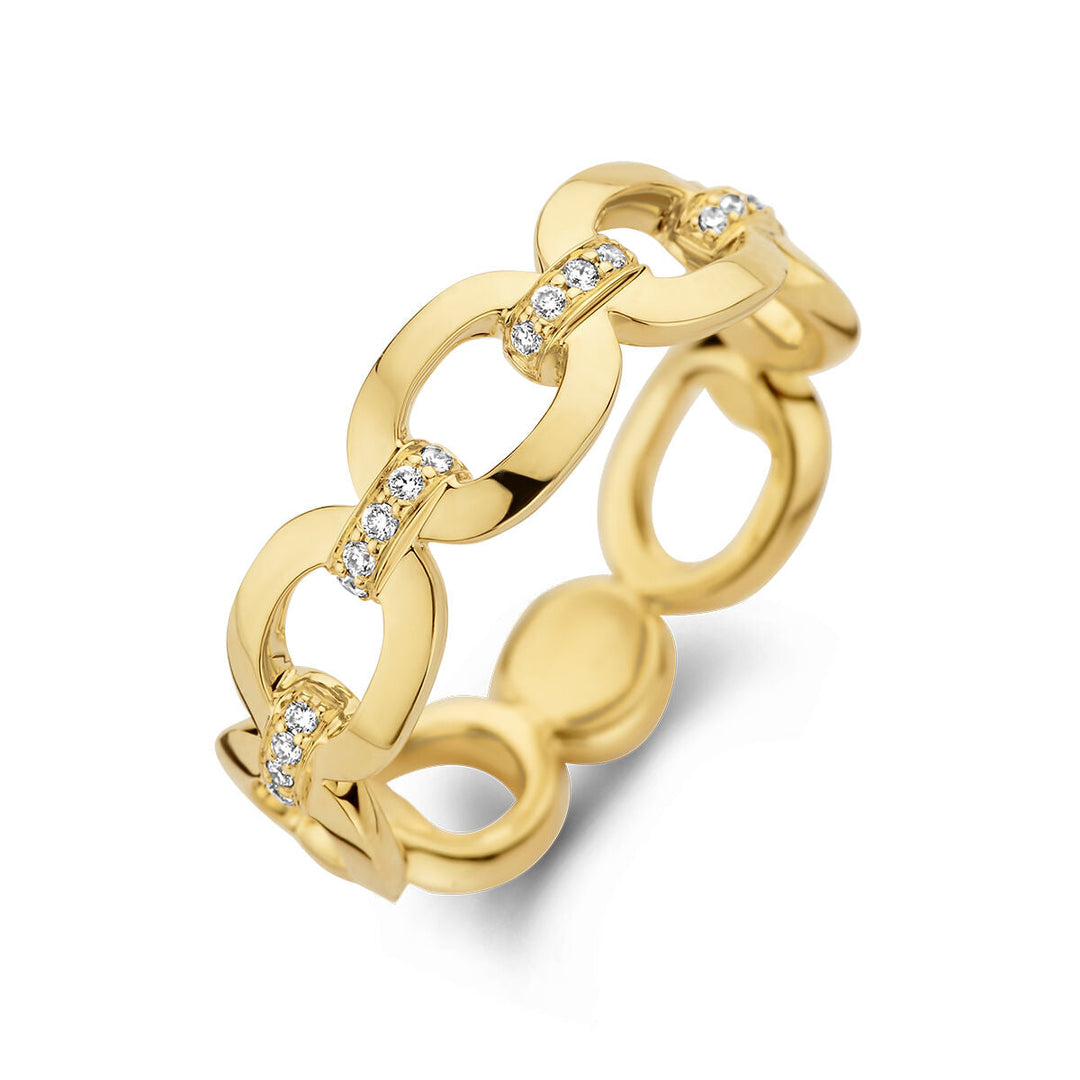 Ringgliederdiamant 0,08 ct h SI 14K Gelbgold