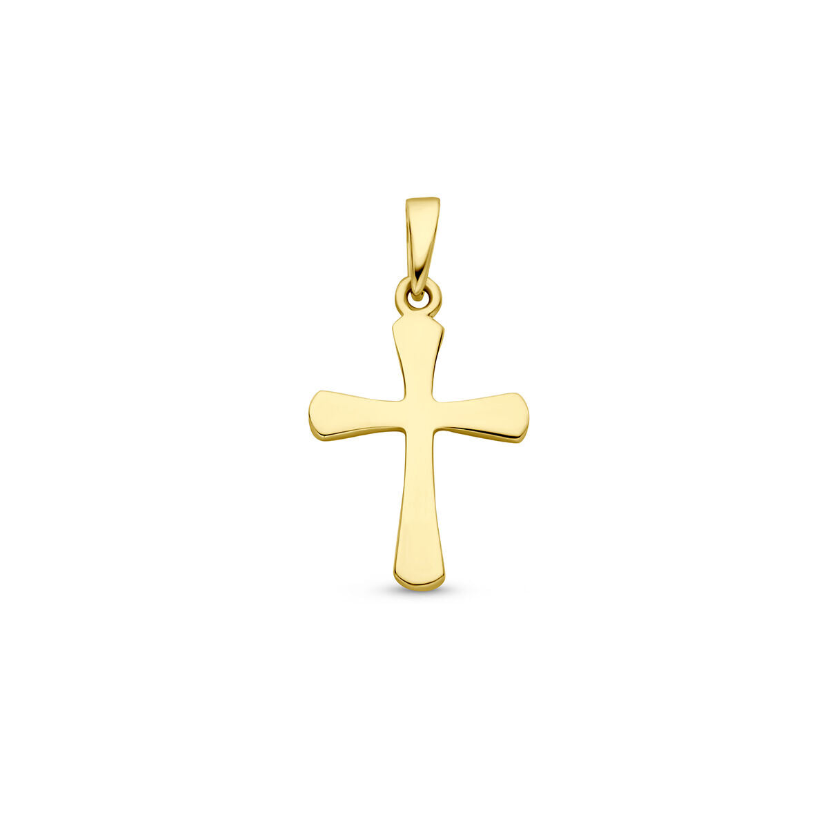 Hänger in Form eines Kreuzes aus 14K Gelbgold mit glatter Oberfläche