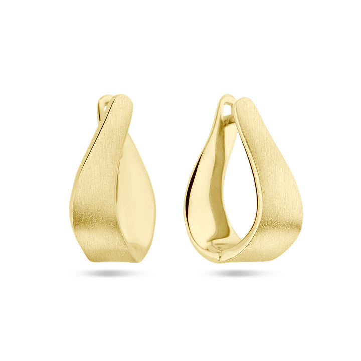 Pop-up-Ohrringe Poly/Matt 14K Gelbgold