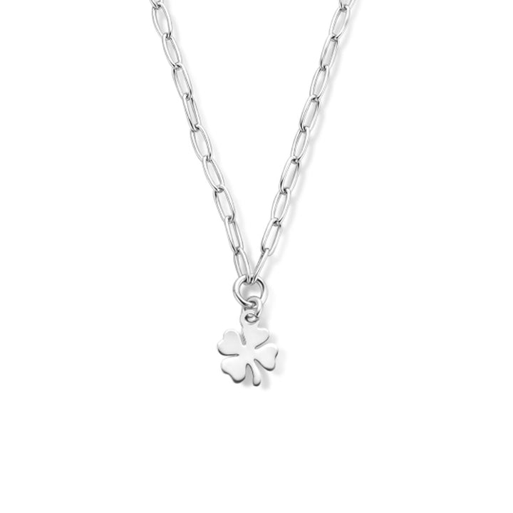 Halskette Klee 40 + 5 cm Silber rhodiniert