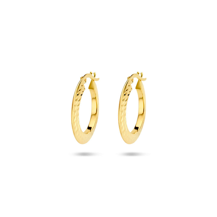 Ohrringe spitzes Rohr 14K Gelbgold
