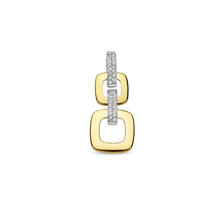 Anhänger-Gliederdiamant 0,13 ct h si 14K Bicolor-Gold gelb/weiß
