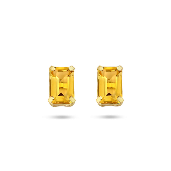 Ohrstecker Citrin 14K Gelbgold