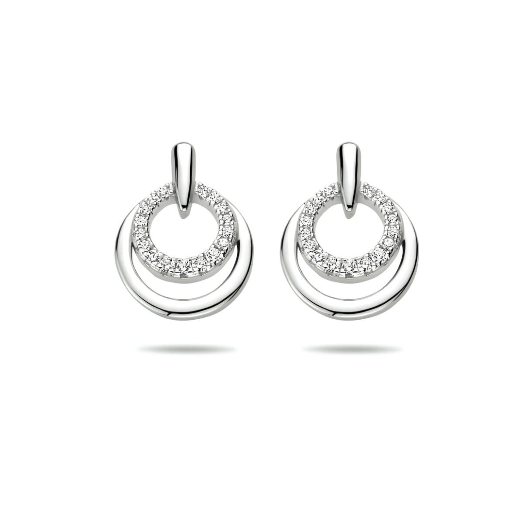 Ohrstecker Zirkonia Silber rhodiniert