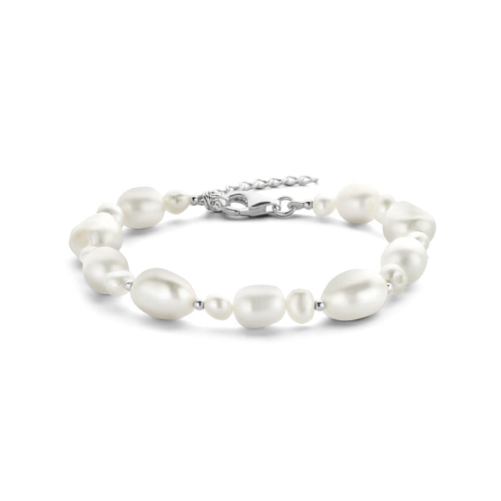 Silberarmband Damen Perlen rhodiniert