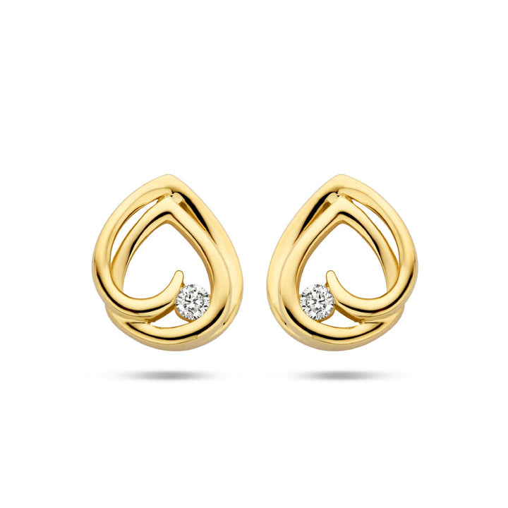 Ohrstecker Diamant 0,05 ct (2x0,025 ct) h si 14 K Gelbgold