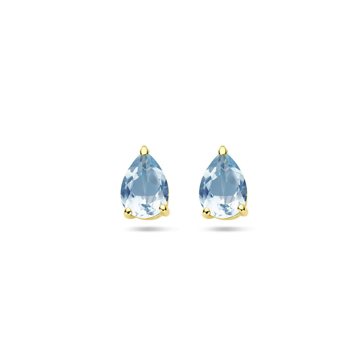 Ohrstecker Blautopas 14K Gelbgold