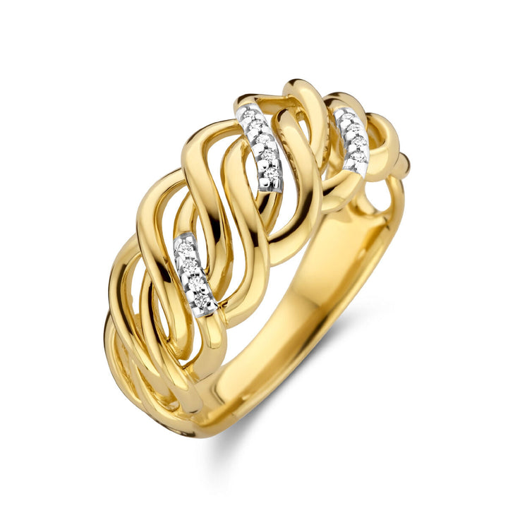 Ring Diamant 0,04 ct h SI 14K Gelbgold