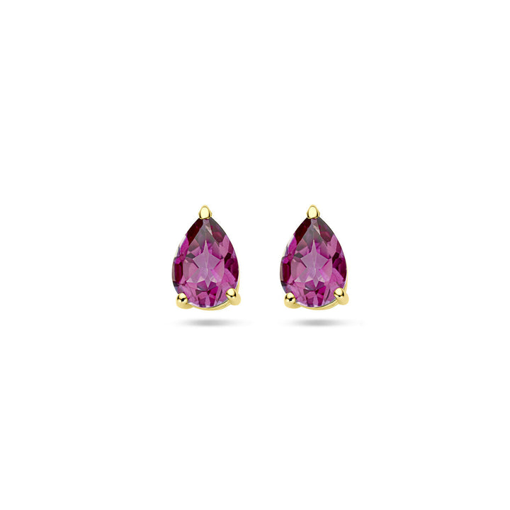 Ohrstecker rosa Topas 14K Gelbgold