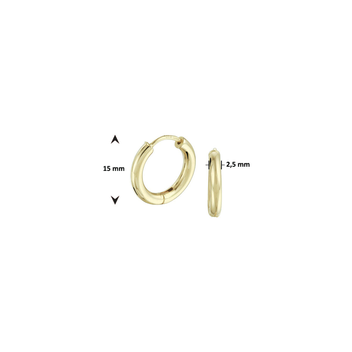 Klappohrringe 2,5 mm rund