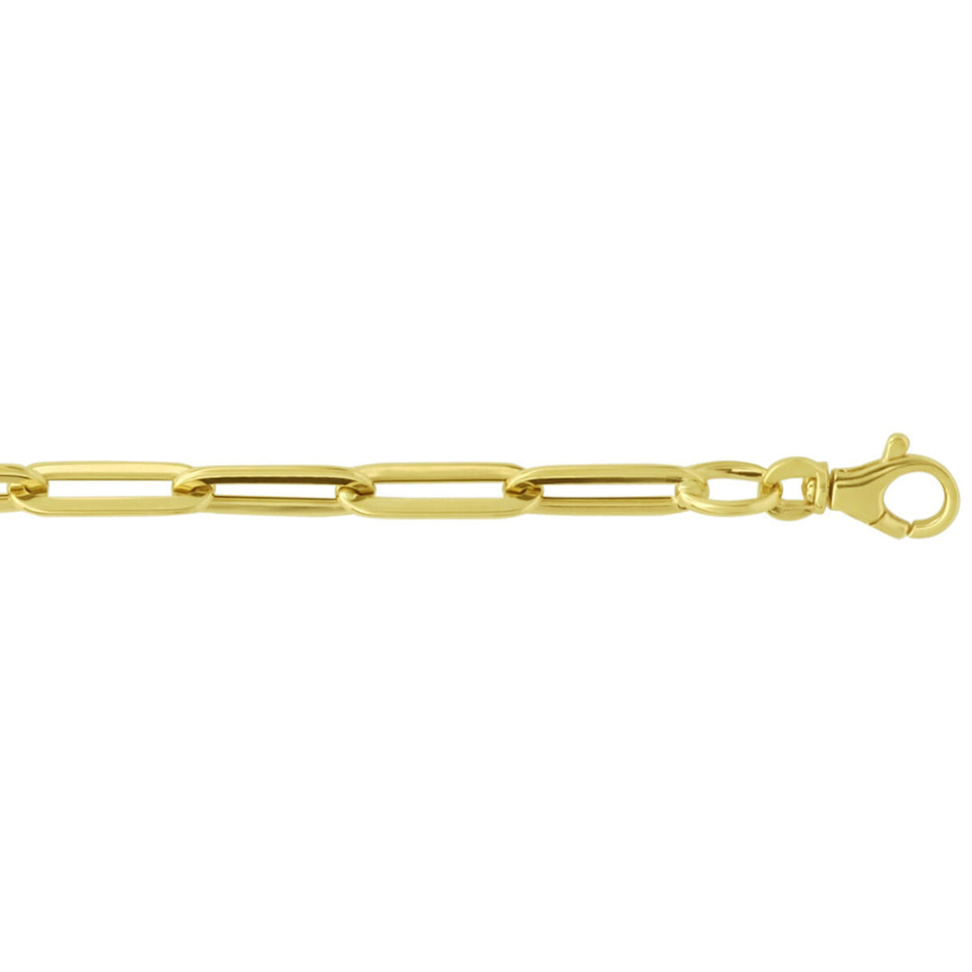Goldarmband Damen Büroklammer Flachrohr 14K
