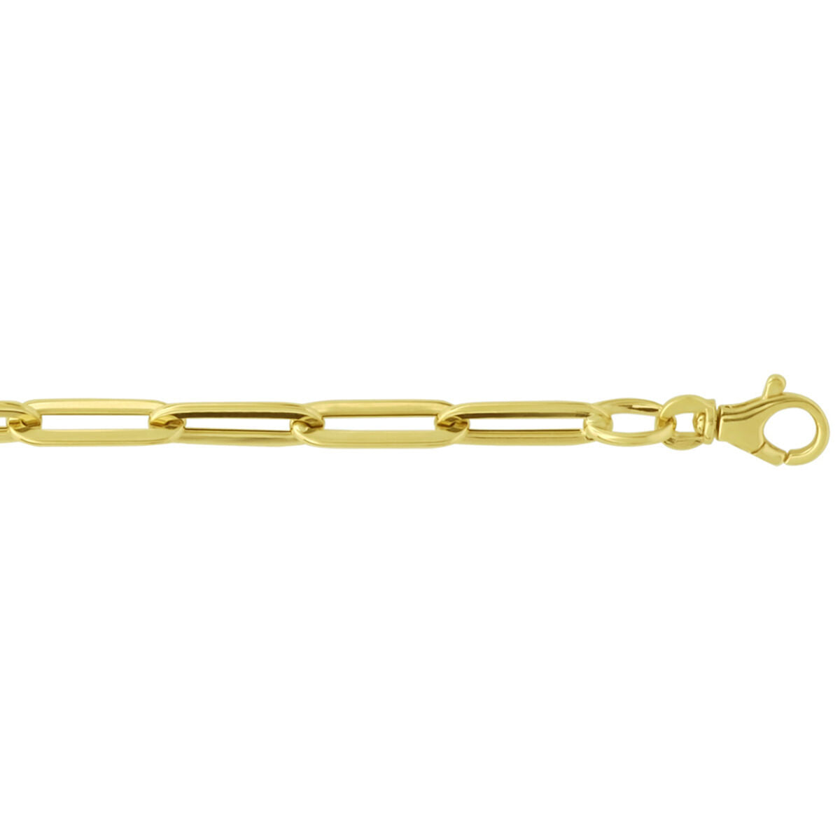 Goldarmband Damen Büroklammer Flachrohr 14K