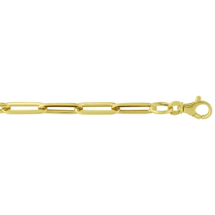 Goldarmband Damen Büroklammer Flachrohr 14K