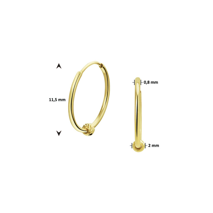 Ohrringe Kugel 14K Gelbgold