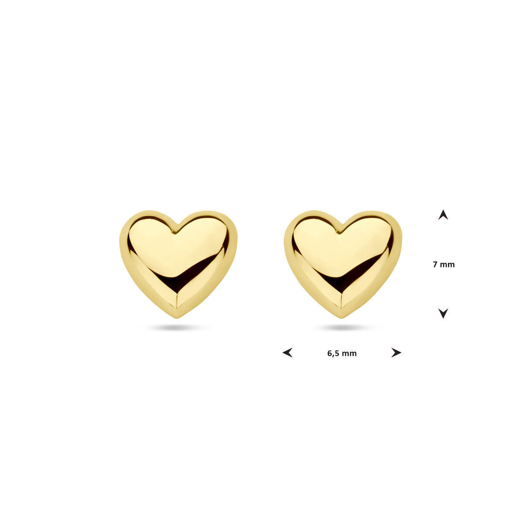 Ohrstecker Herz 14K Gelbgold