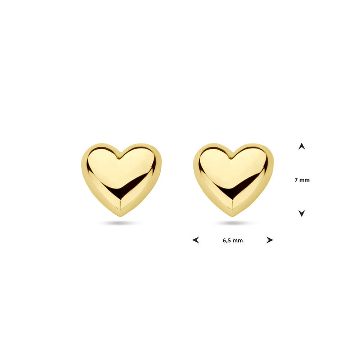 Ohrstecker Herz 14K Gelbgold