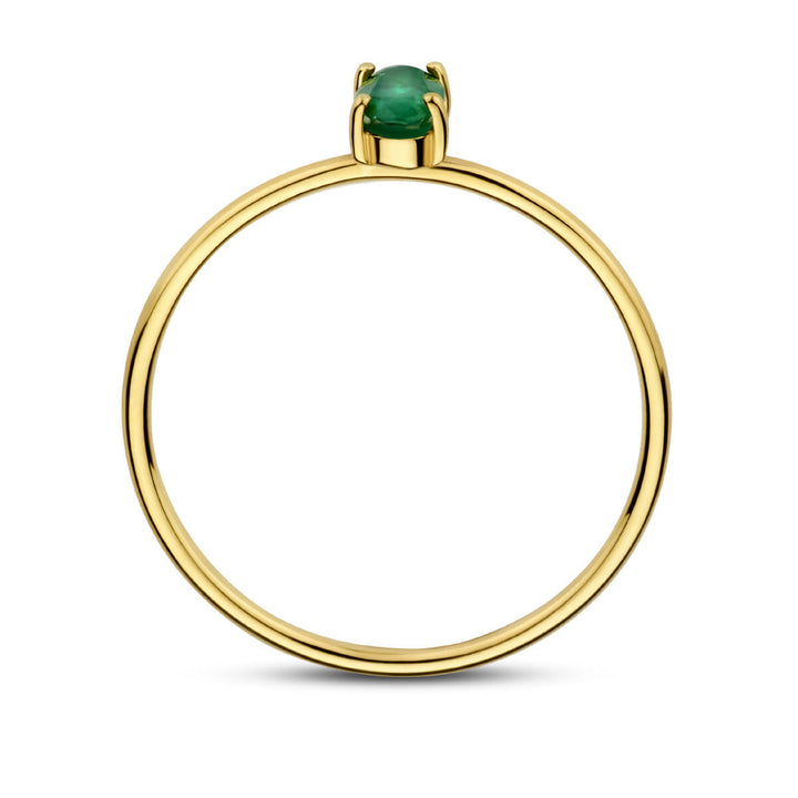 Smaragdring 14K Gelbgold