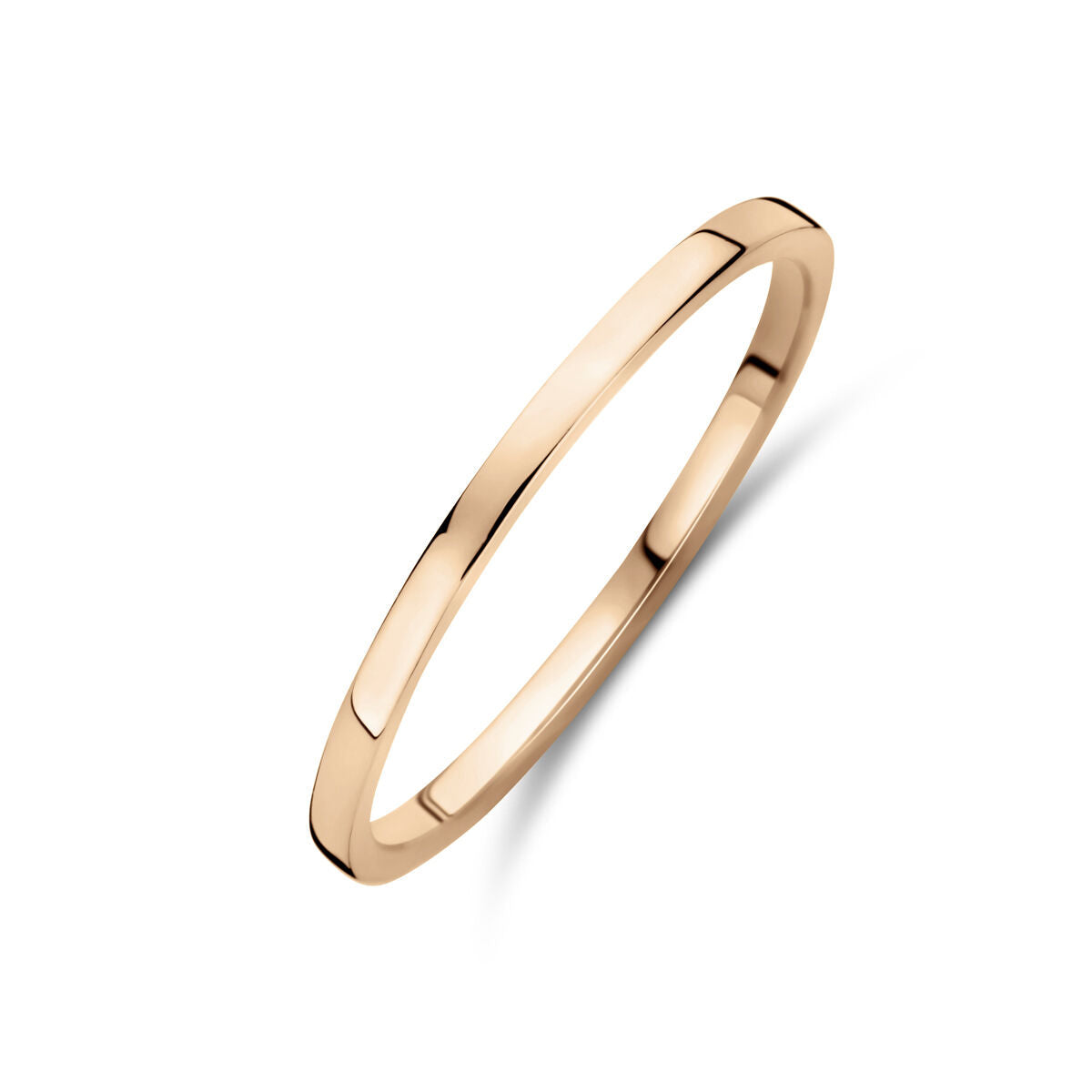 Ring aus 14K Roségold mit schmalem, glattem Design